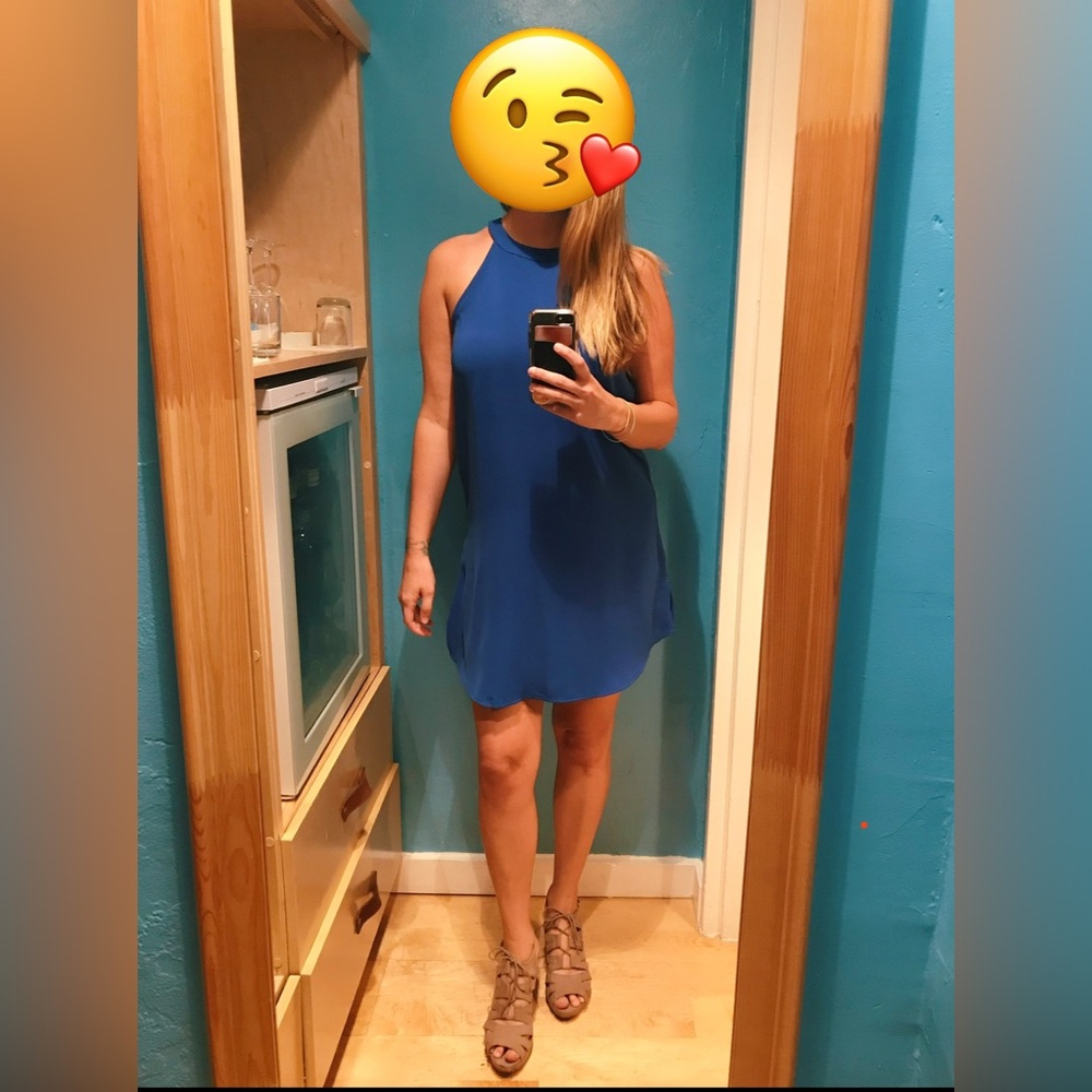 Halter Dress, royal blue - Adrienne Vittadini